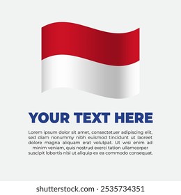 Monaco Flag Banner Background Template