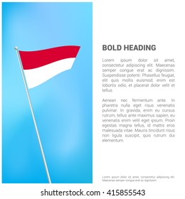 Monaco flag Brochure - Vector Flyer Cover Page Design