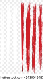 Bandera de Mónaco con pintura de pincel con textura aislada en png o fondo transparente. ilustración vectorial