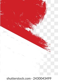 Monaco flag with brush paint textured isolated  on png or transparent background. vector illustration