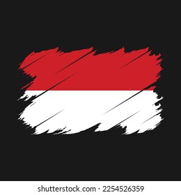 Ilustración del vector del pincel de bandera de Mónaco
