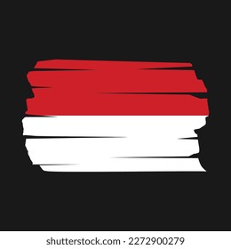 Ilustración del vector del pincel de bandera de Mónaco