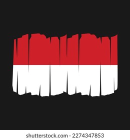 Monaco Flag-Vektorgrafik mit Pinselstrich