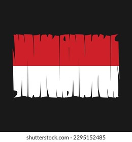 Monaco Flag Brush Vector Illustration