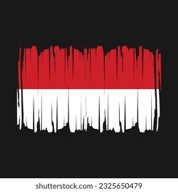Ilustración del vector del pincel de bandera de Mónaco