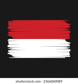 Ilustración del vector del pincel de bandera de Mónaco