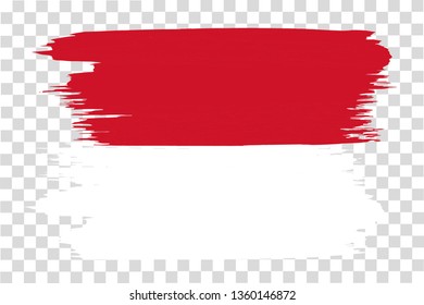 Monaco flag with brushstroke