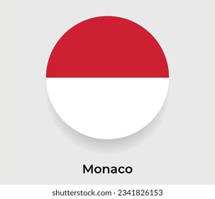Monaco flag bubble circle round shape icon vector illustration