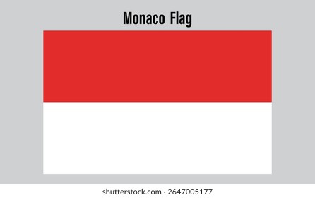 Monaco Flag design digital vector illustration