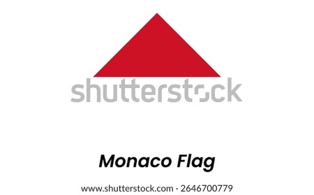 Monaco flag icon with simple horizontal red and white stripes in a clean flat vector style.