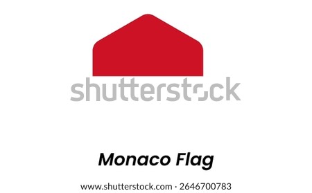 Monaco flag icon with simple horizontal red and white stripes in a clean flat vector style.