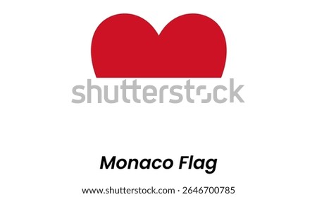 Monaco flag icon with simple horizontal red and white stripes in a clean flat vector style.