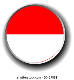 monaco flag icon - vector button