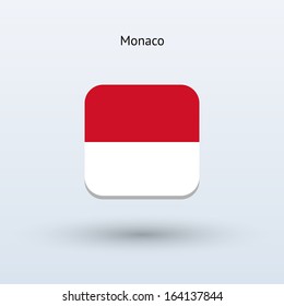 Monaco flag icon. Vector illustration.