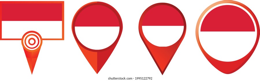 Monaco flag icon . web icon set . icons collection. Simple vector illustration.
