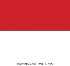 Ilustración de la bandera de Mónaco Diseño de Vector