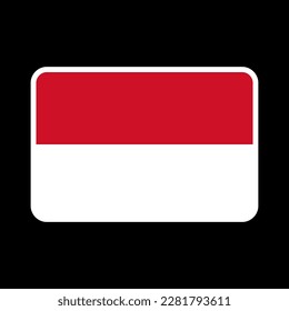 Monaco flag, official colors and proportion. Vector illustration.