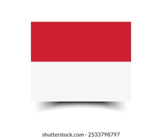 Monaco flag official colors and proportion digital vector illustration