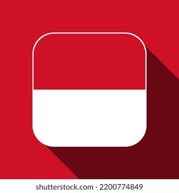 Monaco flag, official colors. Vector illustration.