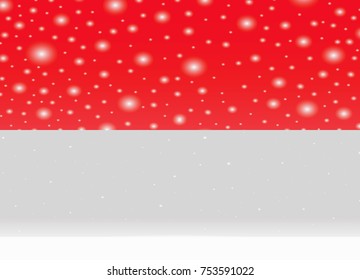 monaco flag on christmas background