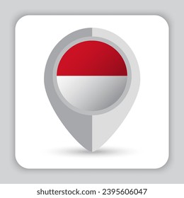 Monaco Flag Pin Map Icon
