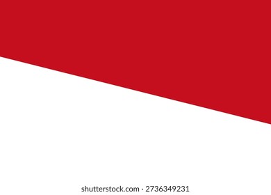 Monaco flag - rectangular cutout of rotated vector flag.
