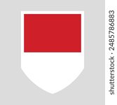 Monaco Flag Shield Shape Frame