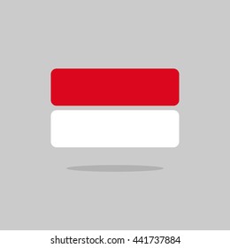 Monaco flag state symbol stylized geometric elements