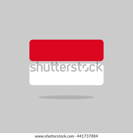 Monaco flag state symbol stylized geometric elements