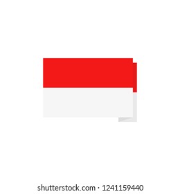 Monaco flag. Vector icon illustration flat design