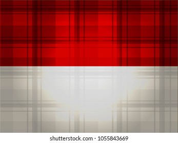Monaco Flag vector illustration. National Flag of Monaco. Mosaic vector. Monaco