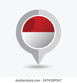 Monaco Location Pin Icon Vector Illustration