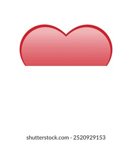 Bandera del icono del amor de Mónaco aislada en blanco. Ilustración vectorial