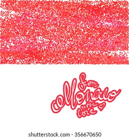 From Monaco with love phrase on the abstract national flag background.