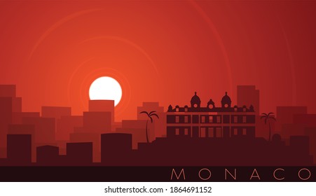 Monaco Low Sun Skyline Scene