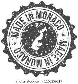 Monaco Made In Map Travel Stamp Icon City Design Tourism Export Seal