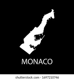 Monaco map designs vector illustration