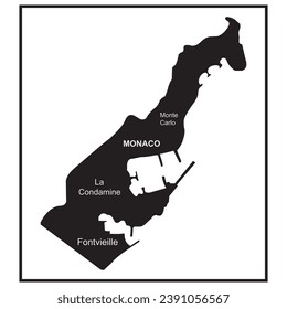 Monaco map ikon vector illustration design