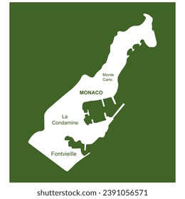 Monaco map ikon vector illustration design