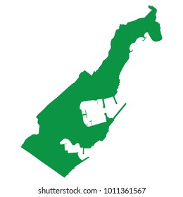 Monaco map isolated on transparent background. high detailed Green map of Monaco. Vector illustration eps 10. Blank Green similar Monaco map isolated on white background.