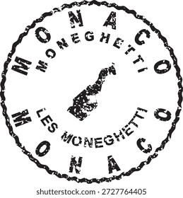 Monaco Moneghetti Round Seal Diseño de mapas