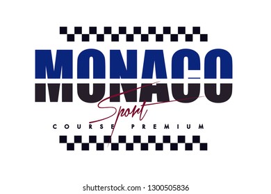 Monaco motocross slogan print