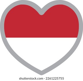 Nationalflaggensymbol von Monaco, Vektorgrafik-Material