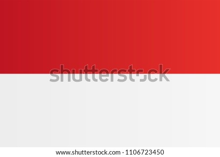 Monaco National Flag. Principality of Monaco Vector Illustration Symbol.