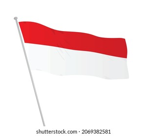 Monaco national flag. vector illustration