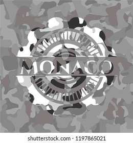 Monaco on grey camo texture