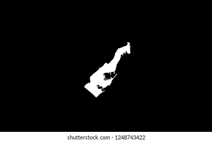 Monaco outline map country shape