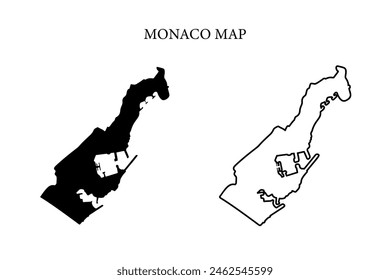 Monaco region country map vector