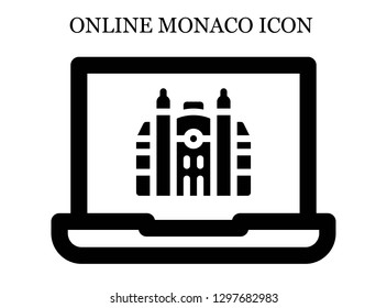 Monaco search icon. Editable Monaco search icon for web or mobile.