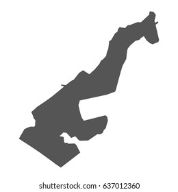 Monaco vector map. Black icon on white background.